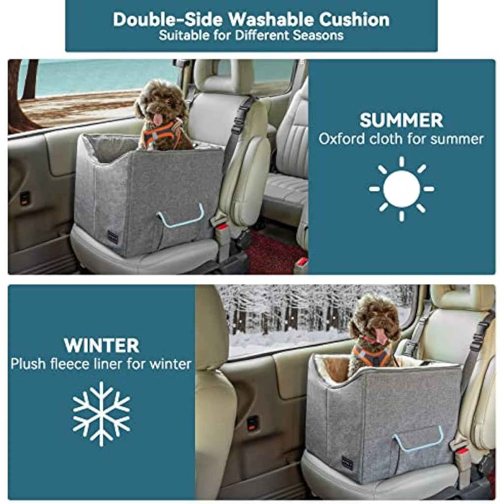 Petsfit Small Dog Booster Car Seat | Washable Portable Pet Travel Seat