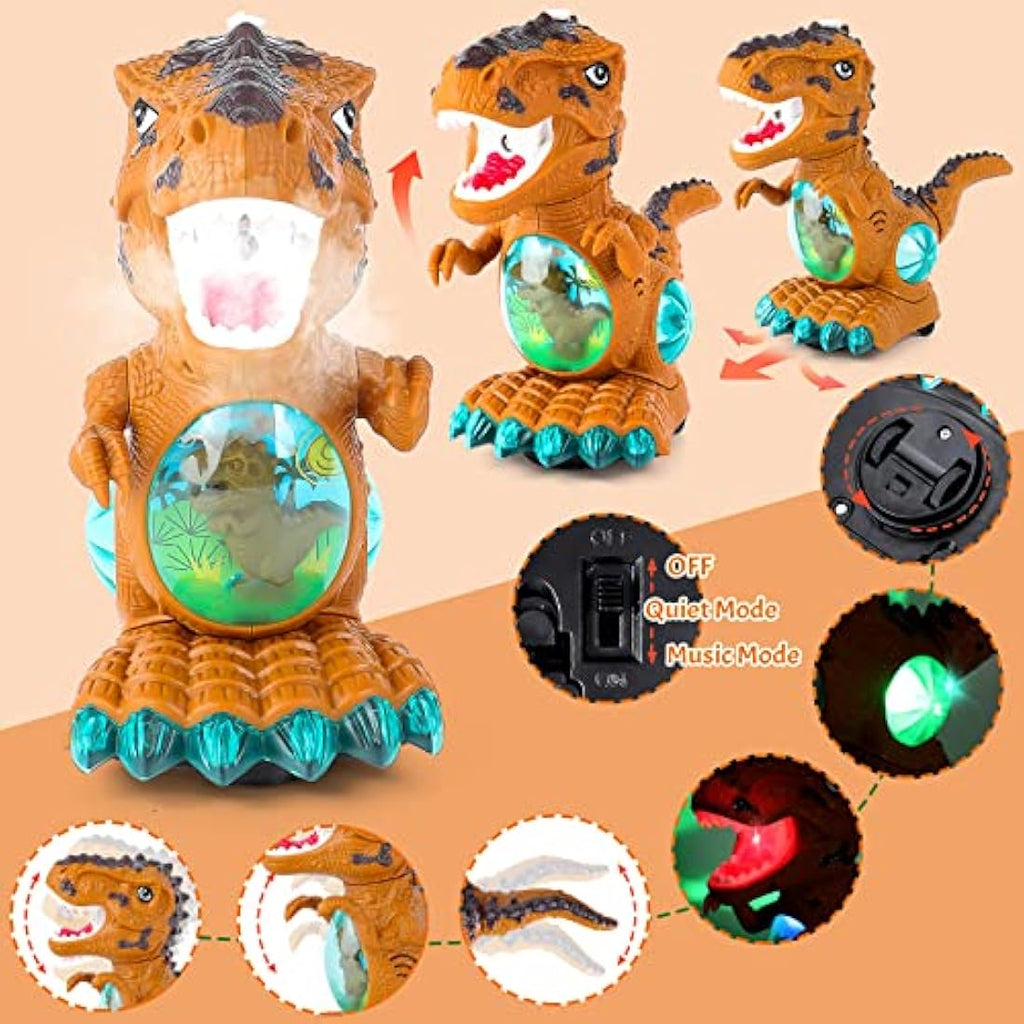 Jolof Store Walking Dinosaur Toy – Musical Sensory Crawling Toy with Spray