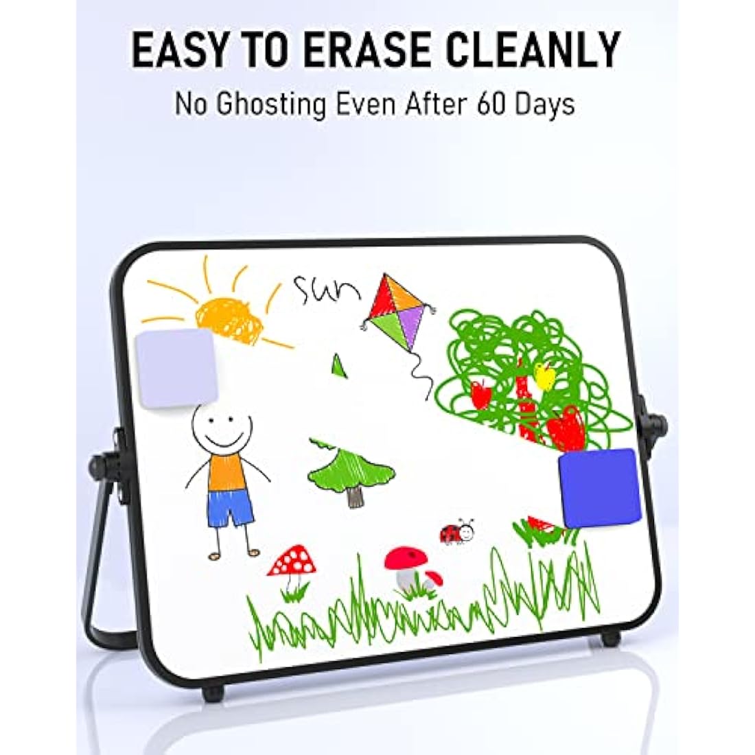 Nicpro A4 Magnetic Dry Erase Whiteboard – Double Sided Desktop Easel Set