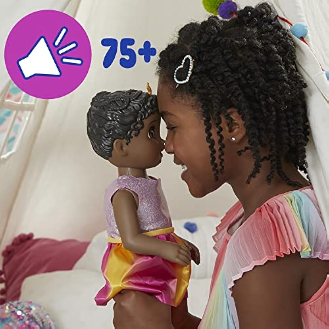 Baby Alive Princess Ellie Grows Up! Interactive Talking Doll - Black Hair