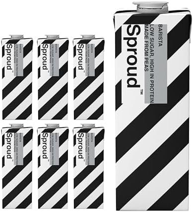 Sproud Barista Pea Milk – Low Carb Plant-Based Vegan Milk (6 x 1L)