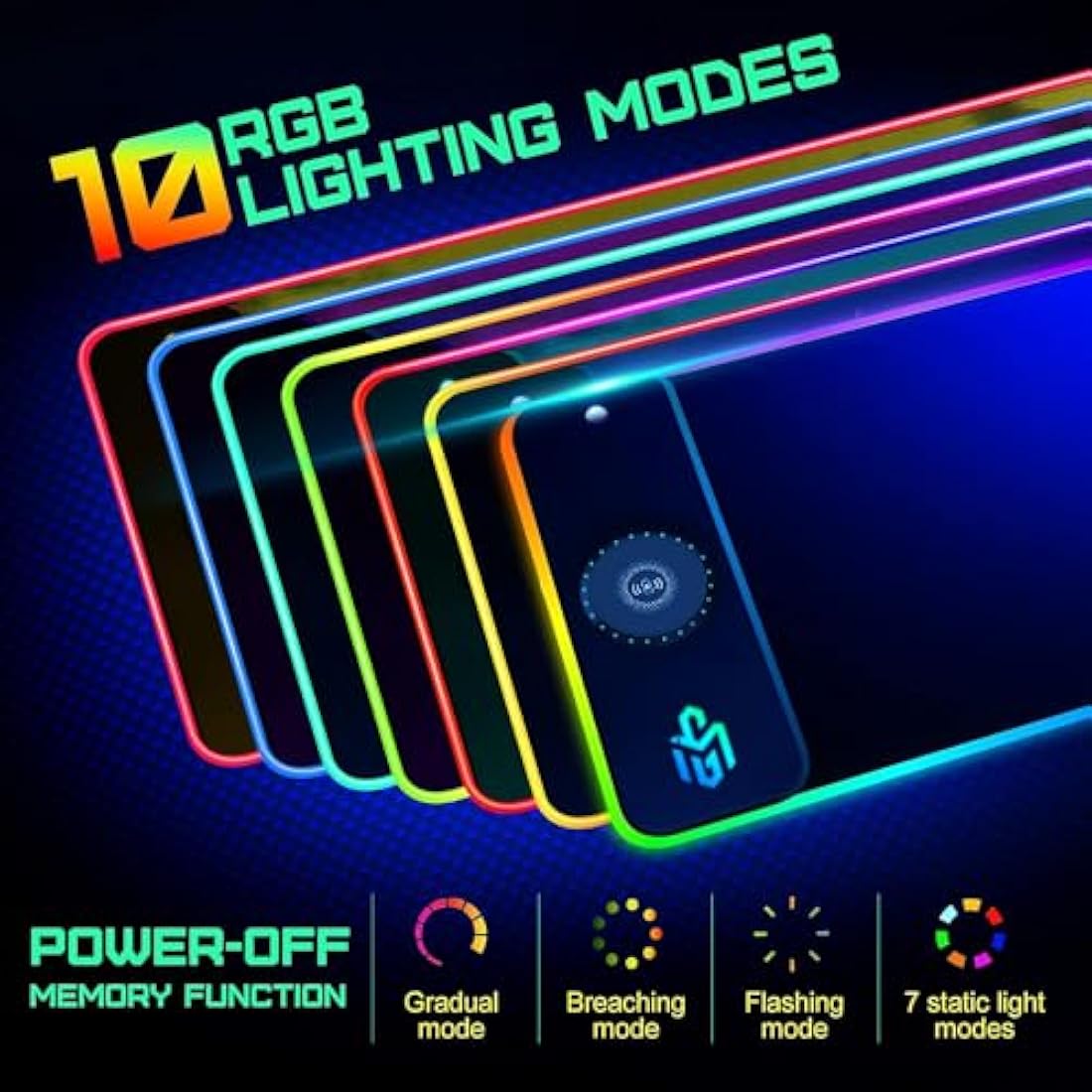 GIM RGB Gaming Mouse Pad – 15W Wireless Charging XXL LED Desk Mat