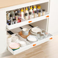 NAYAHOSE 2-Pack Pull Out Cabinet Organiser – Extendable Stainless Steel
