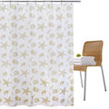 Shell Shower Curtain – Waterproof Polyester Fabric, 71x79"