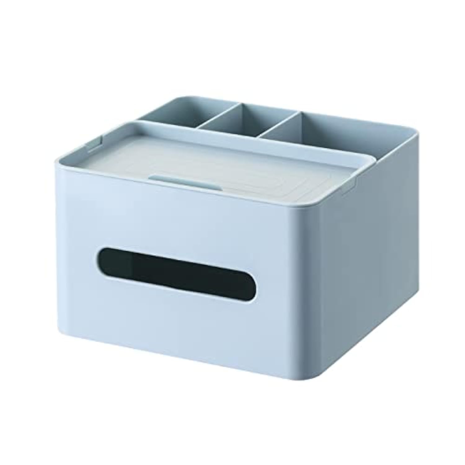 HornTide 5-in-1 Tissue Box & Desk Organizer Caddy - HIPS Plastic, Blue