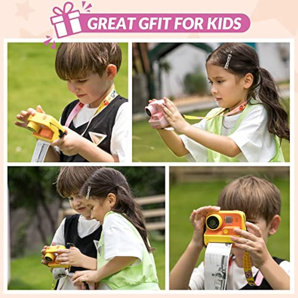 Mafiti Kids Instant Print Camera | 1080P HD Digital Selfie Cam with 32GB SD