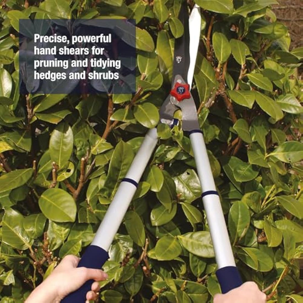 Spear & Jackson Telescopic Hedge Shears – Carbon Steel Blades, Blue