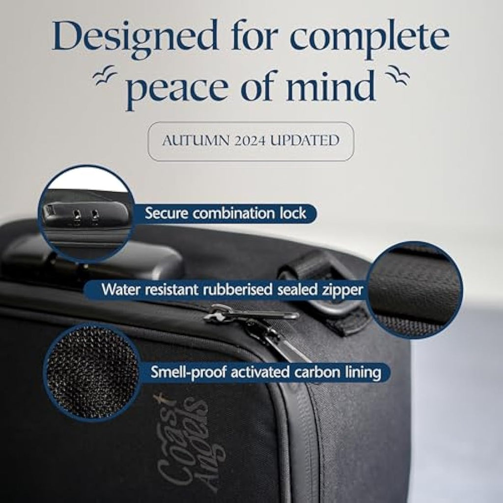 Smell Proof Bag with Lock – Complete Rolling Kit and Grinder
