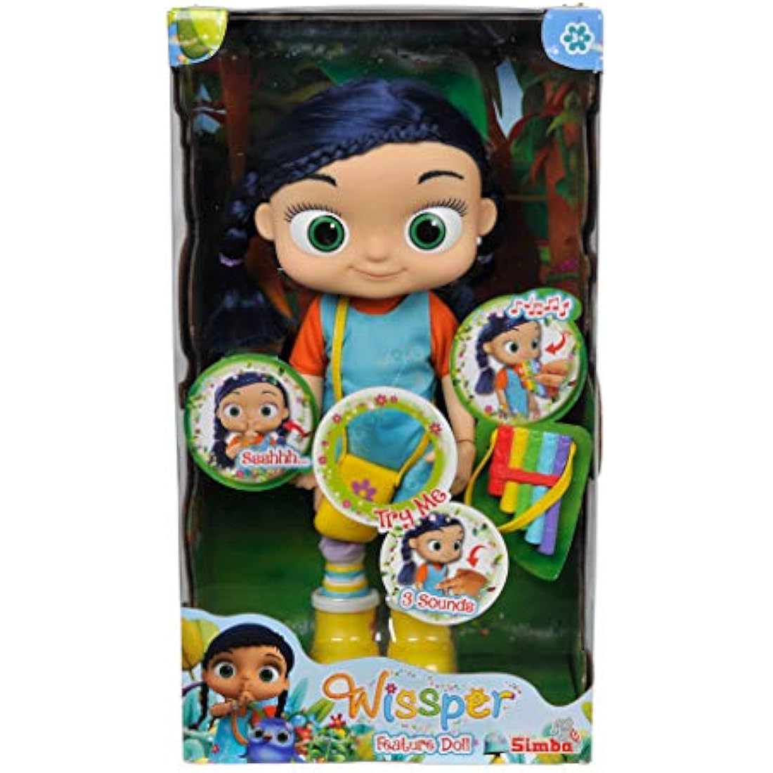 Wissper Interactive Musical Doll by Simba – 34cm Feature Toy with Pan Flute