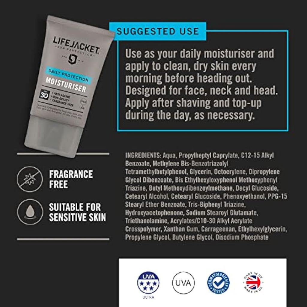 LifeJacket Anti-Ageing Moisturiser Set - SPF 30 & Repair Cream (2 x 100ml)