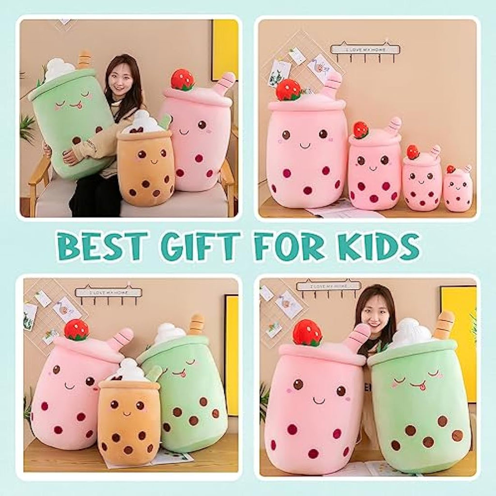 Bubble Tea Boba Plush Stuffed Animal – Pink 35cm
