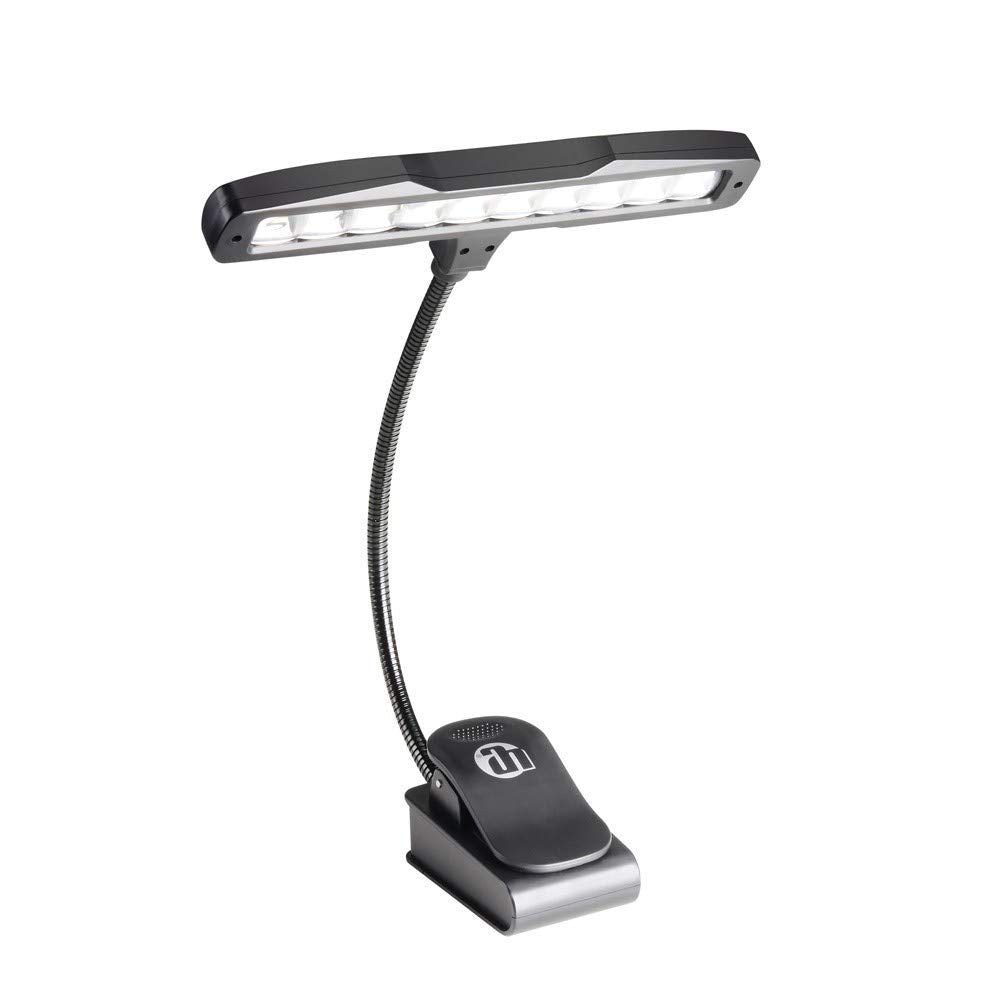 ah Stands SLED 10 LED Music Stand Lamp | Portable Gooseneck Clip Light