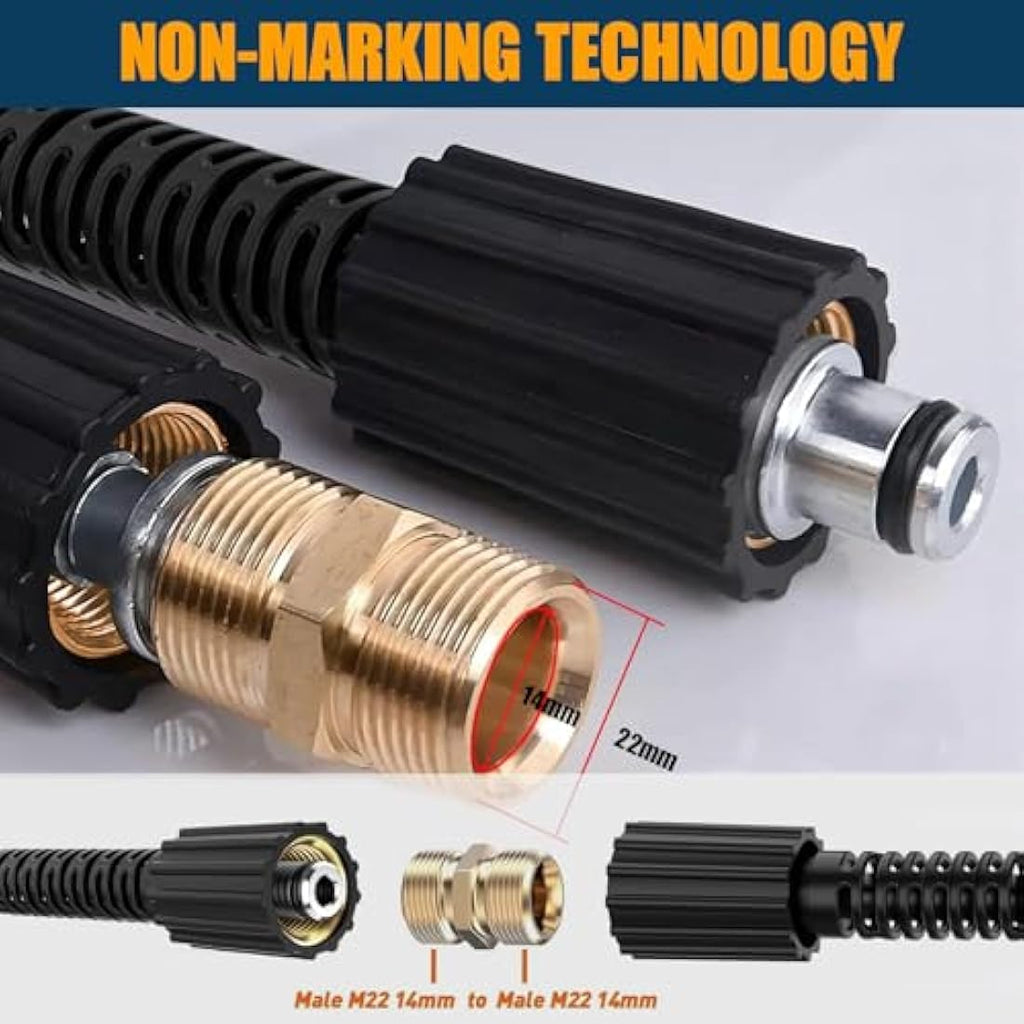 OHAYORI High Pressure Washer Hose 15M/50FT | M22 14mm Replacement Hose