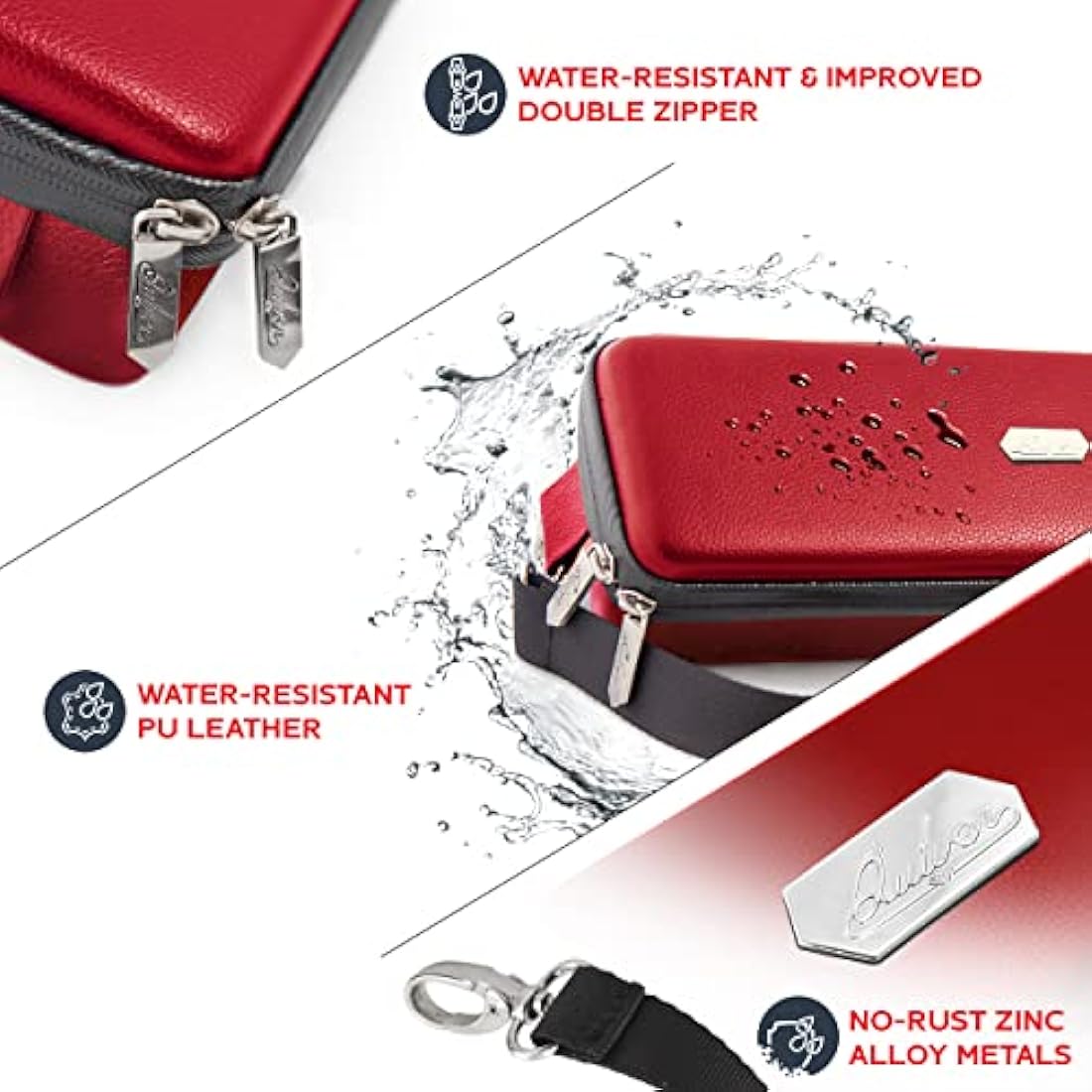 Quiver Time Red Bolt Card Carrying Case | TCG Storage Bag for 800+ Cards