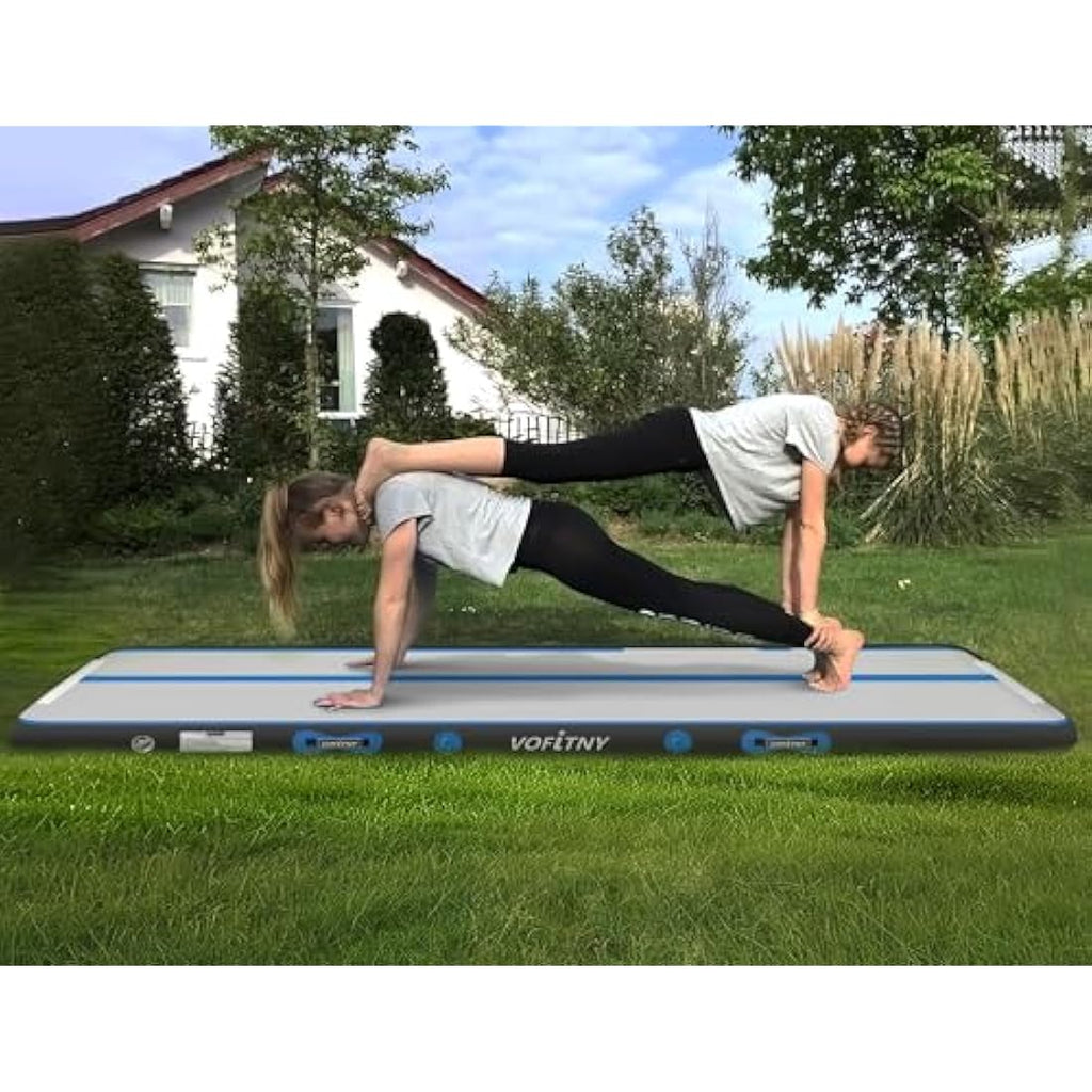 VOFiTNY Inflatable Gymnastics Air Tumble Track Mat with Electric Pump
