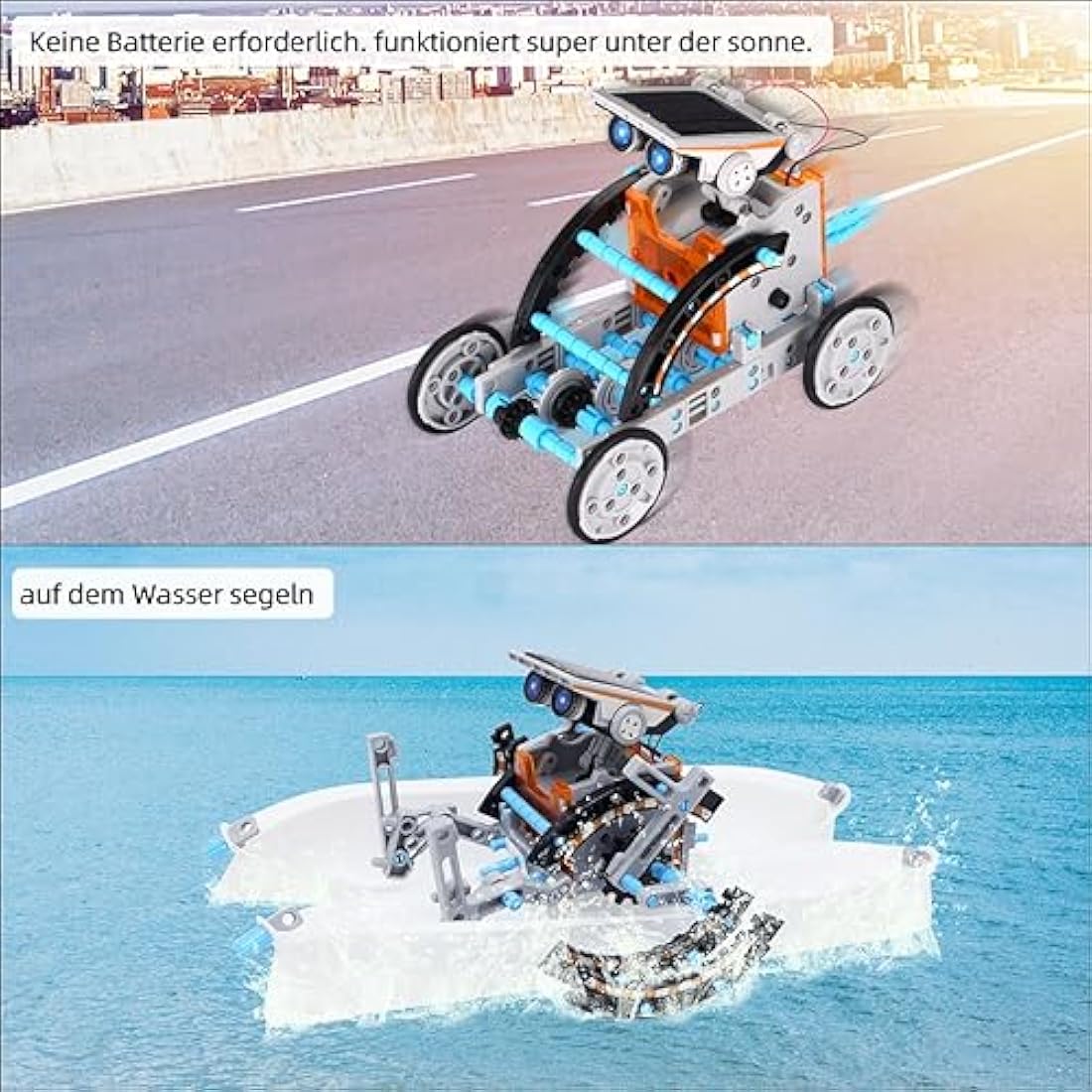 ACELIFE 12-in-1 Solar Robot STEM Toy | DIY Science Building Kit - Grey