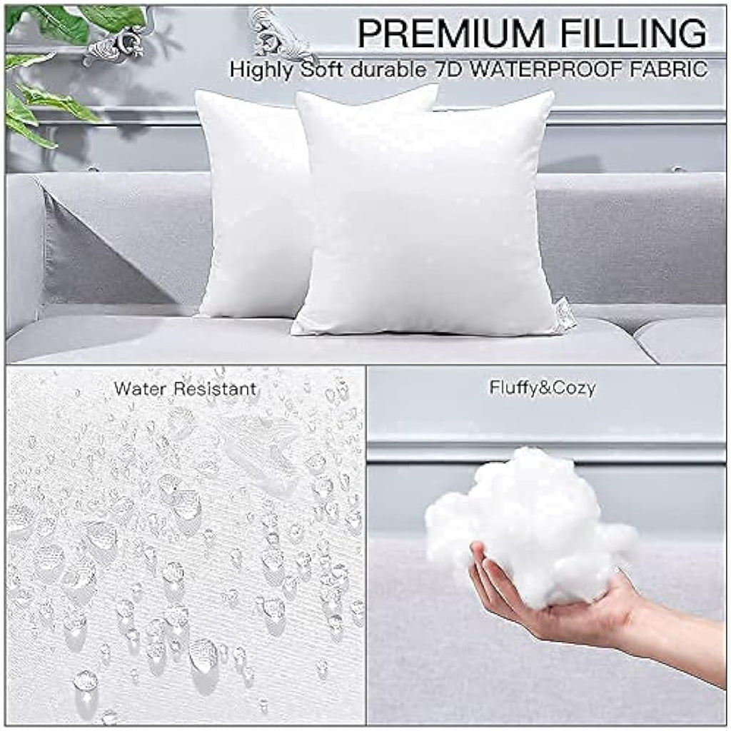 Jotom Waterproof Outdoor Cushion Inserts - 18x18 Inch Pillow Pads (Set of 4)