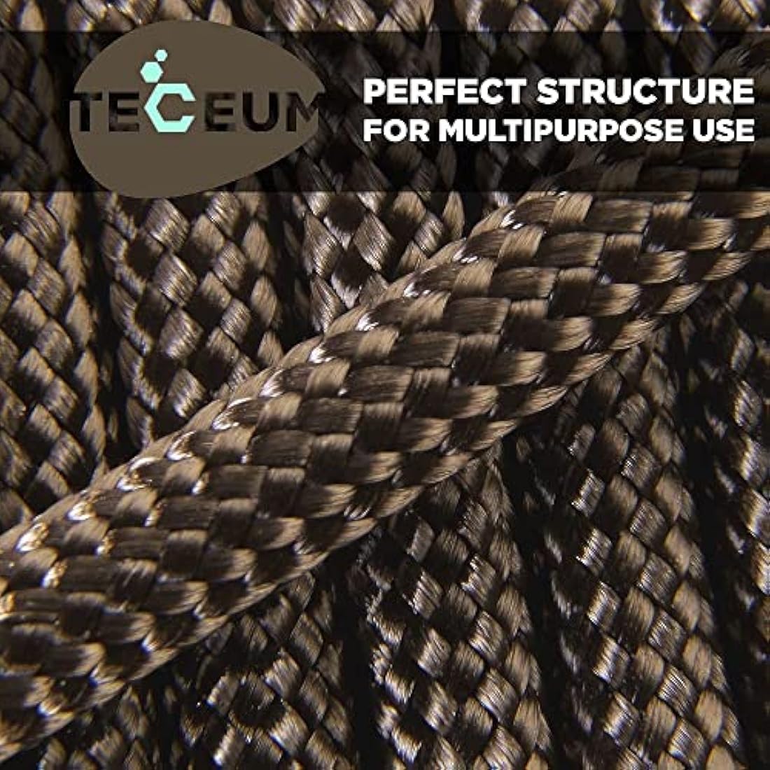 TECEUM 550lb Paracord – 4mm Nylon Tactical Survival Rope for Camping