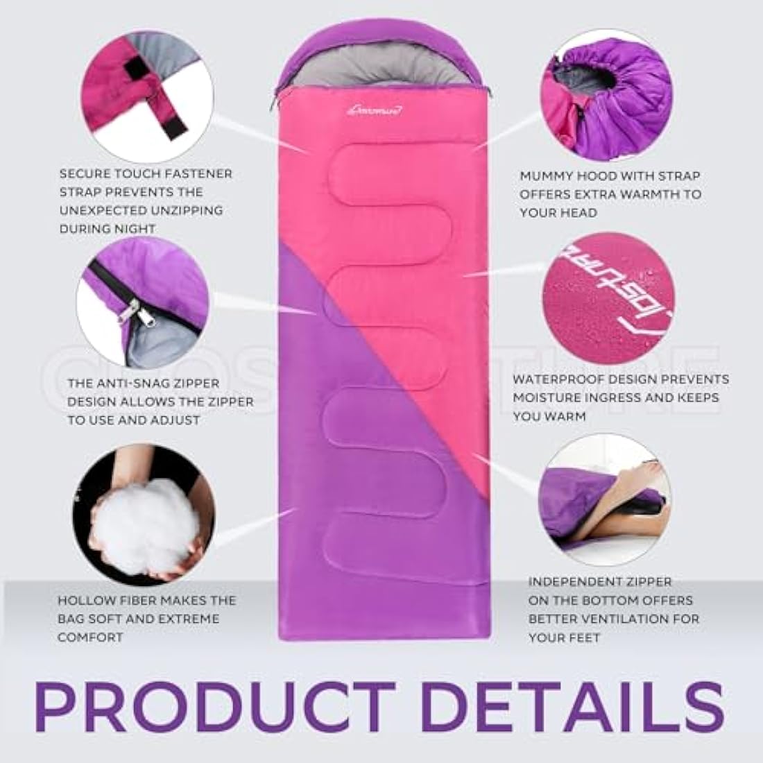 Clostnature 4-Season Sleeping Bag – Lightweight Compact Camping Gear