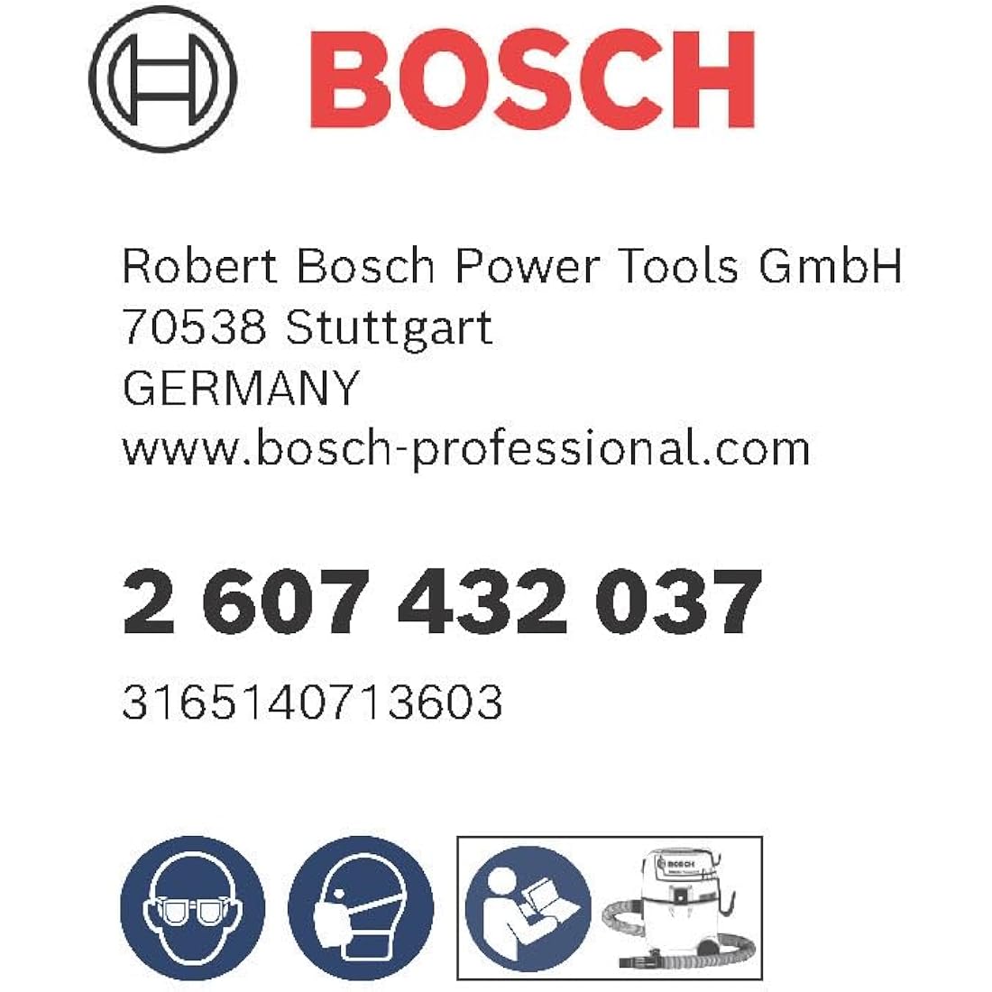 Bosch Fleece Filter Bags for GAS 35 L/M AFC SFC+ Vacuum – 5 Pack