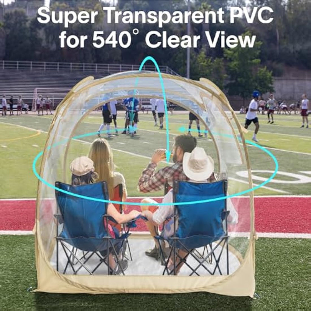 EighteenTek 4-Person Pop Up Sports Tent – All-Weather Bubble Shelter