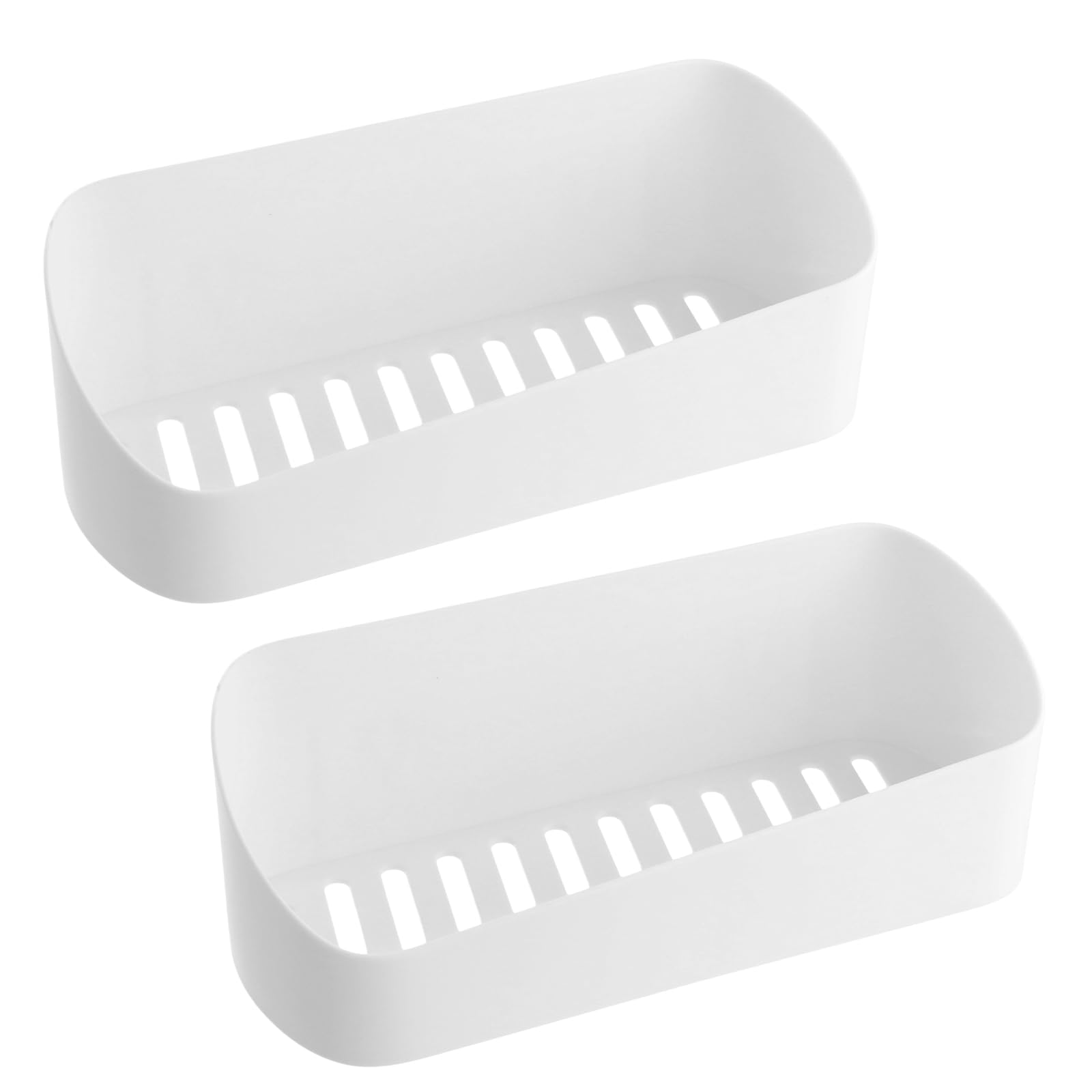 Jolof Store White Adhesive Shower Caddy – 2-Pack No-Drill Bathroom Shelf