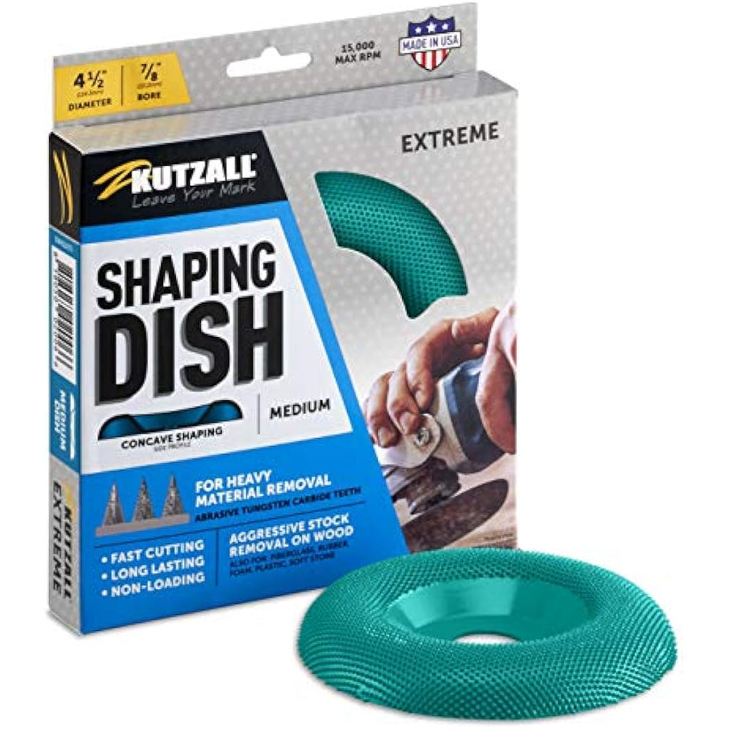 Kutzall Extreme Shaping Dish | 4.5" Tungsten Carbide Woodworking Disc