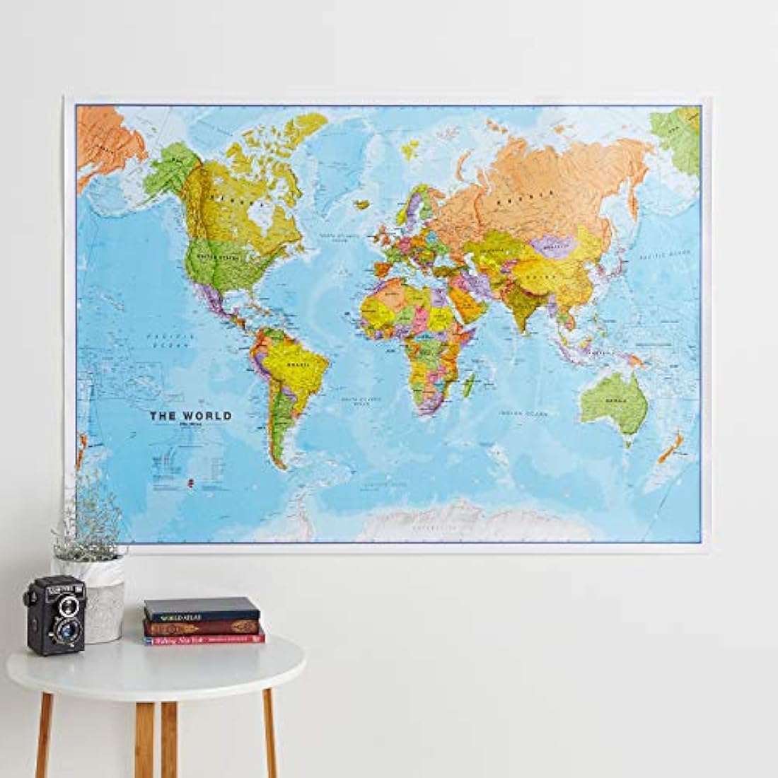 Maps International 2025 World Wall Map | Laminated Political Poster
