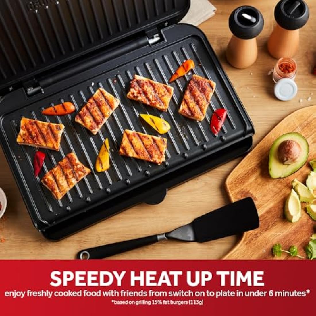 George Foreman Large Fit Electric Grill – 2400W Non-Stick Panini Press