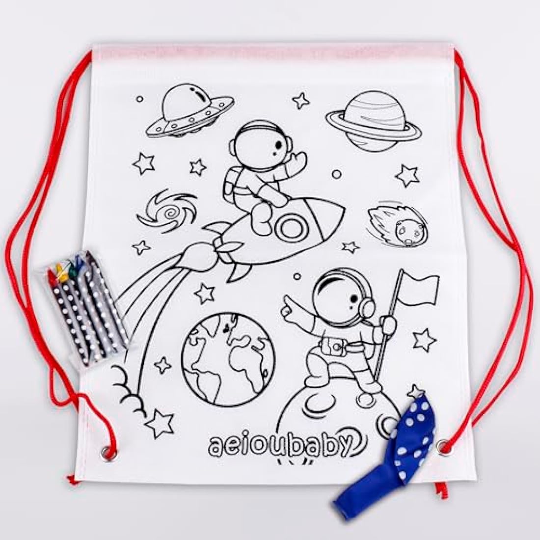 Space Coloring Backpacks - 25 Pack Reusable Party Favors