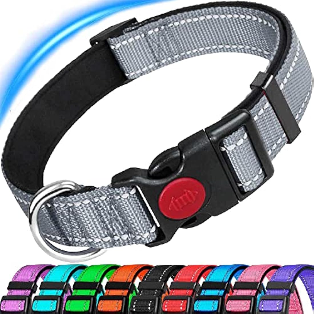 Reflective Dog Collar – Padded Durable Nylon Pet Collar