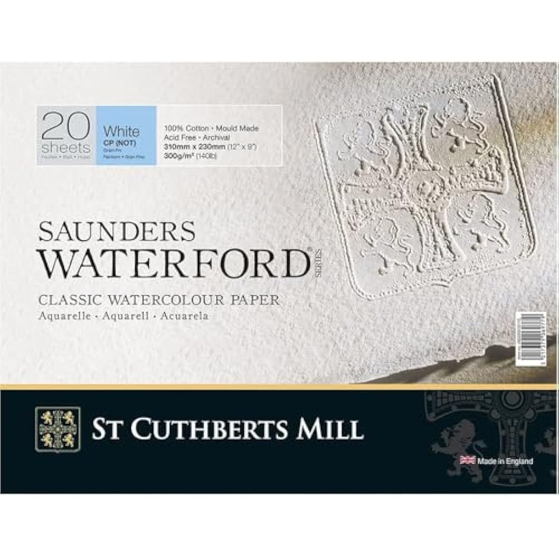 St Cuthberts Mill Saunders Waterford CP Cotton Watercolour Paper Block