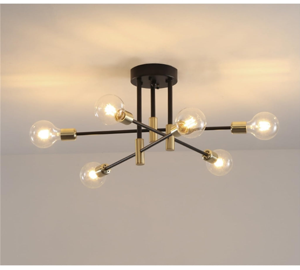WQCSH Modern Minimalist Chandelier – Metal Satellite Pendant Light