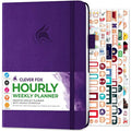 Clever Fox Undated Weekly Planner – A5 Hourly Schedule Organizer, Purple