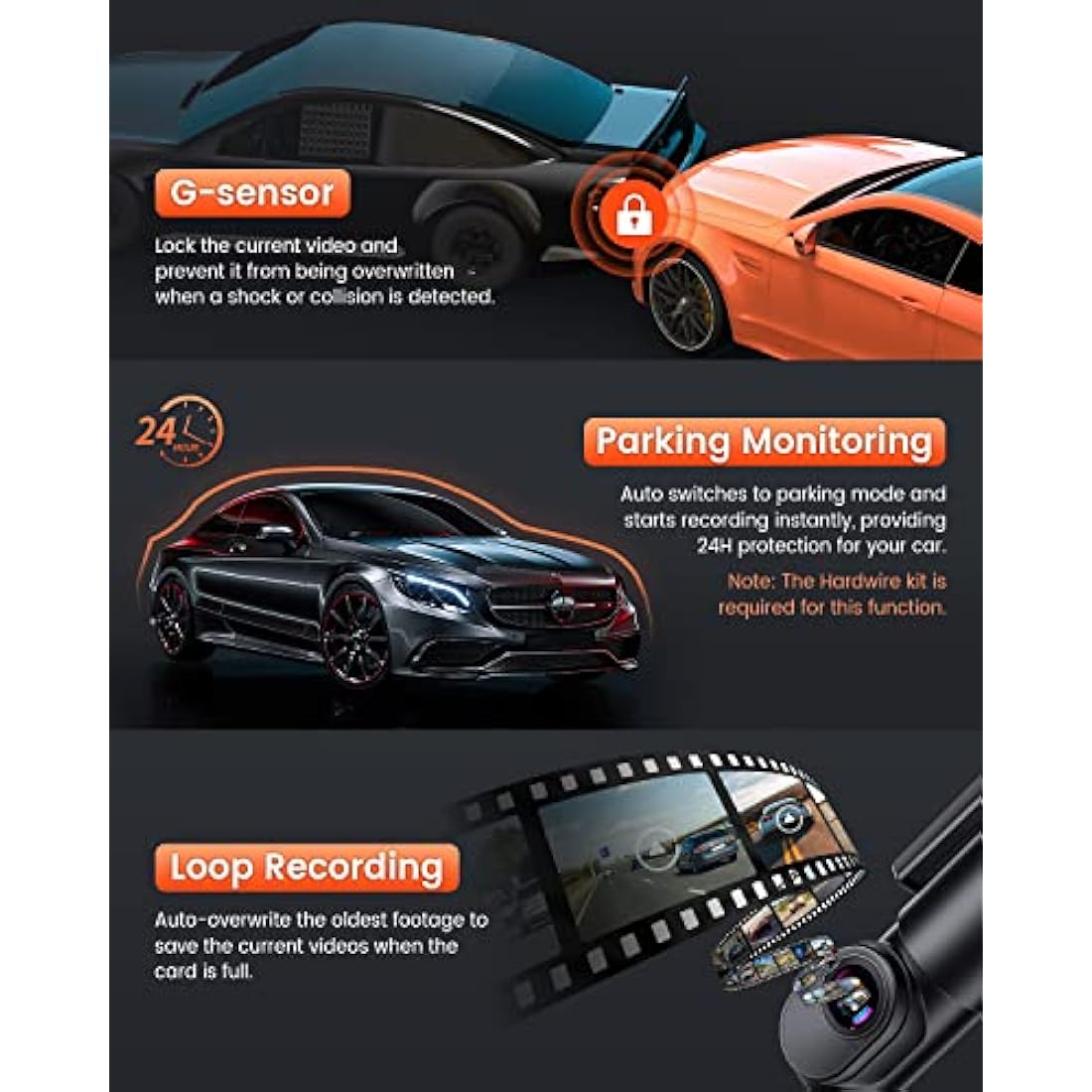 BESTSEE 1080P Mini WiFi Dash Cam – 170° Wide Angle Car Camera with Night Vision