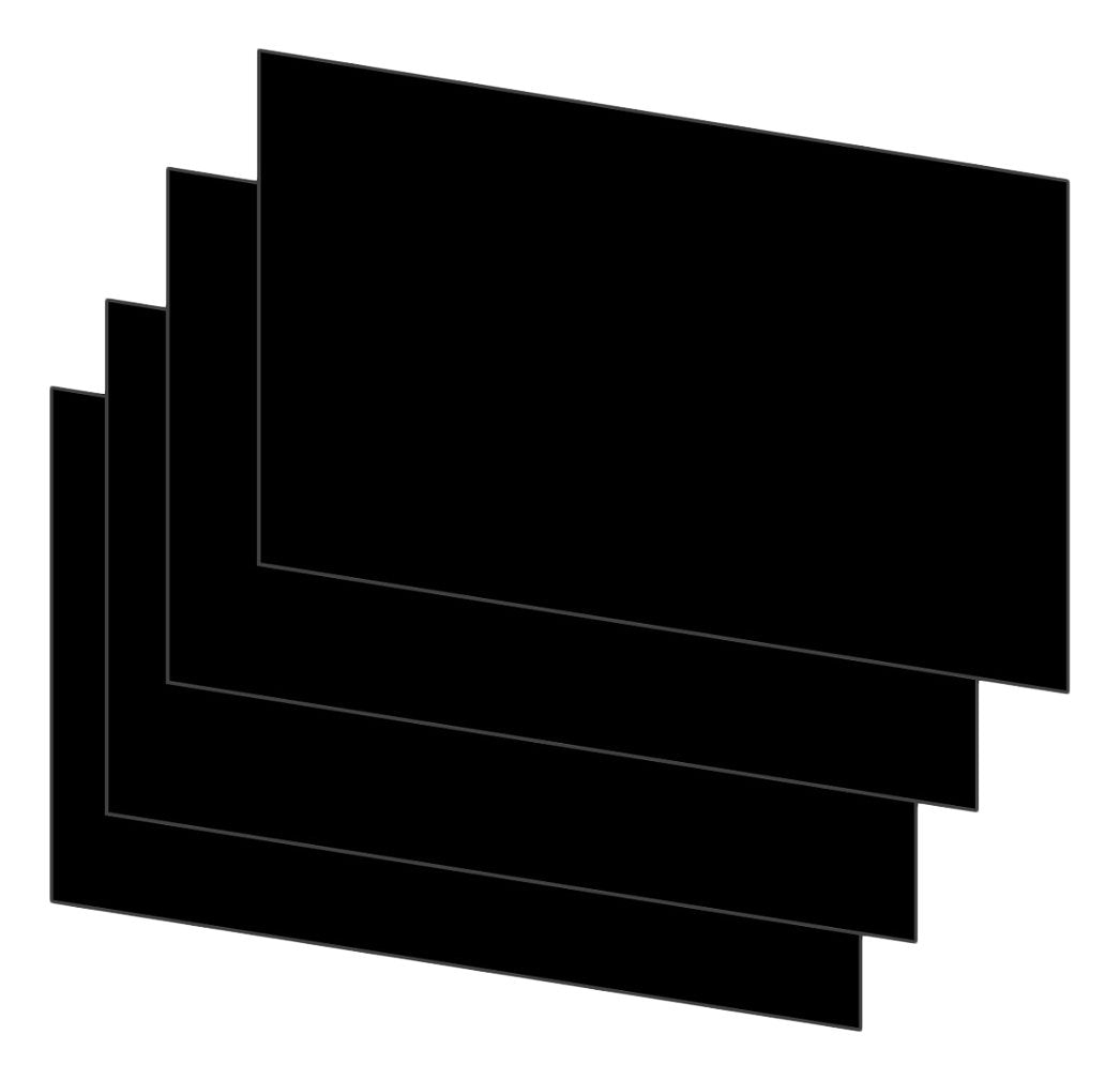 House of Card & Paper A3 Black Card 160 GSM for Arts & Crafts - 25 Sheets