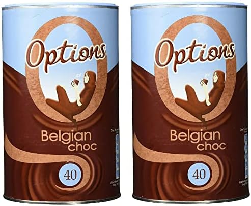 Option Belgian Choc-O-Lait Luxury Instant Hot Chocolate - 2 x 825g