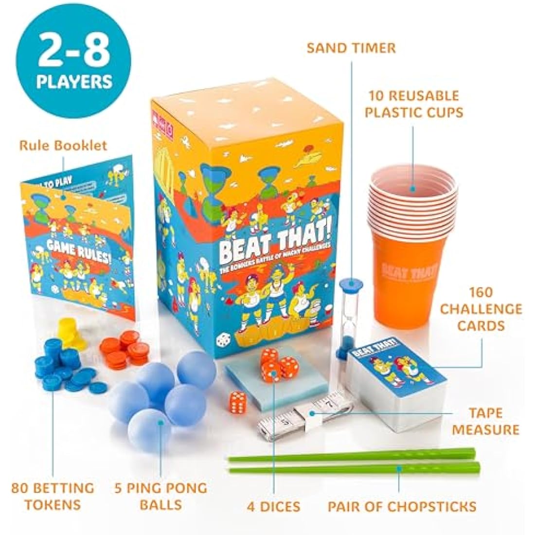 Gutter Games Beat That! – Wacky Family Board Game for Kids and Adults