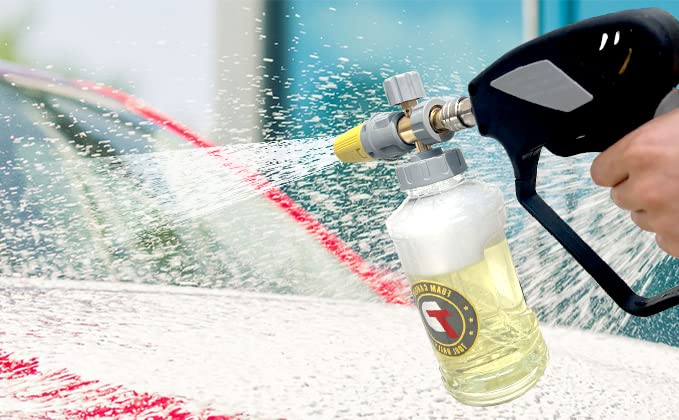 Tool Daily 5000 PSI Pressure Washer Gun with 1.5L Foam Cannon & Swivel