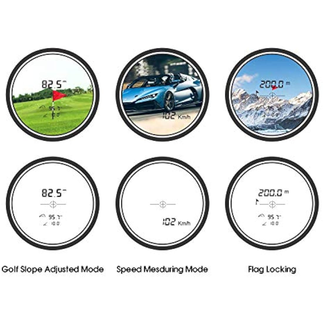 Mileseey 660Yards Golf Range Finder | Slope Compensation & 6X Magnification