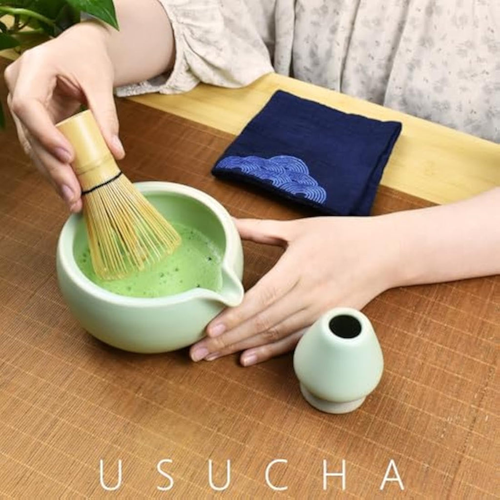 Jolof Store 7-Piece Matcha Tea Ceremony Kit with Bamboo Whisk - Green