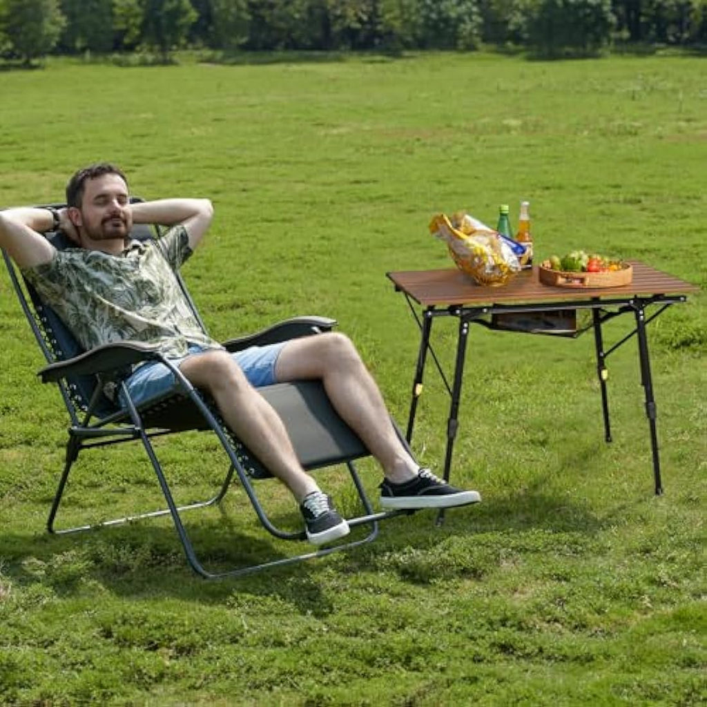 Portal Folding Camping Table – Adjustable Height Aluminum Picnic Table