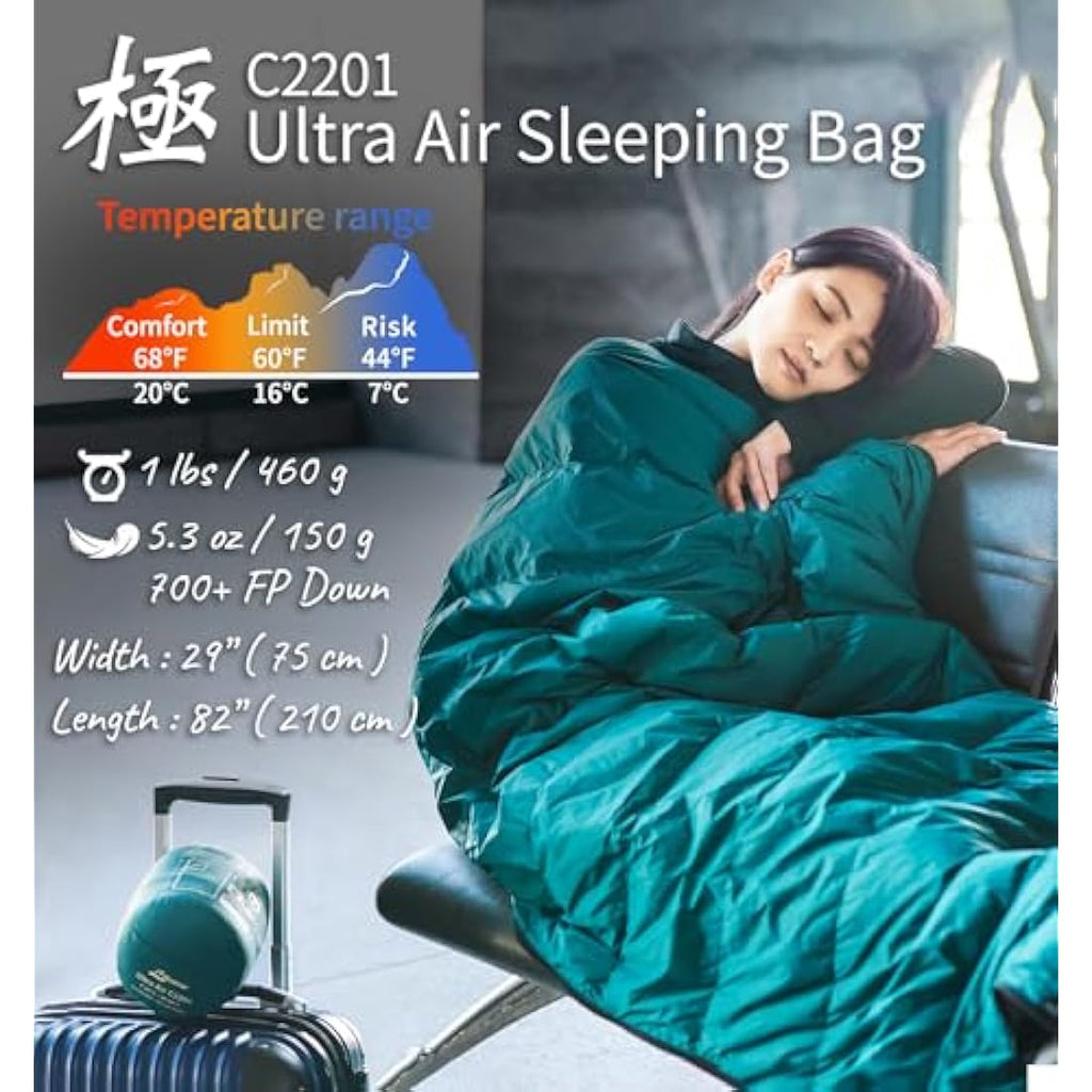 Litume 700 Fill Power Down Sleeping Bag – Lightweight & Packable