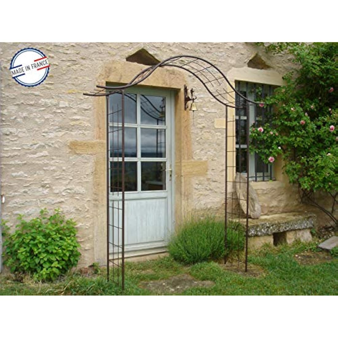 Louis Moulin Metal Garden Arch Gate – Aged Iron Trellis, 200 x 250 cm