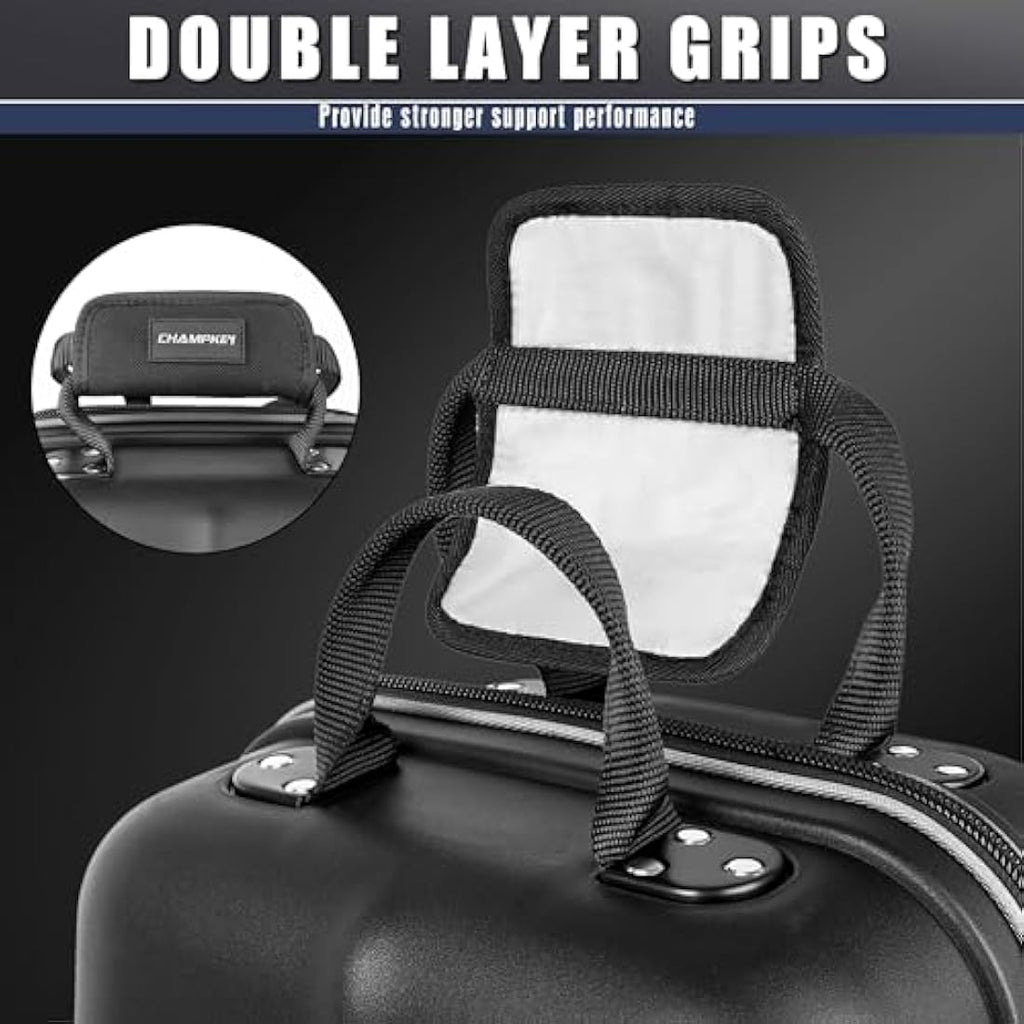 CHAMPKEY Golf Travel Bag with Wheels | Hard Case Top | 1680D Oxford Fabric