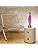 Mathmos Astro Baby Lava Lamp – Violet & Red – Polished Aluminium