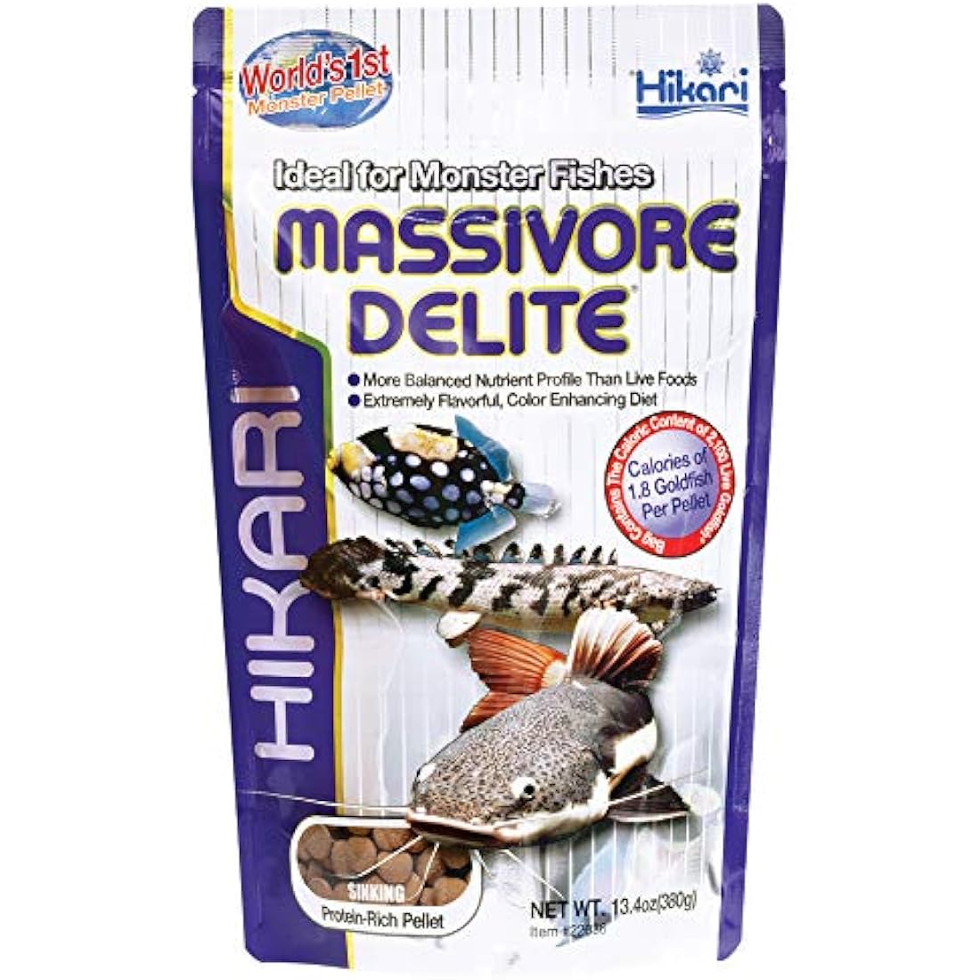 Hikari Massivore Delite Carnivorous Fish Food - 13.4 oz Pellets
