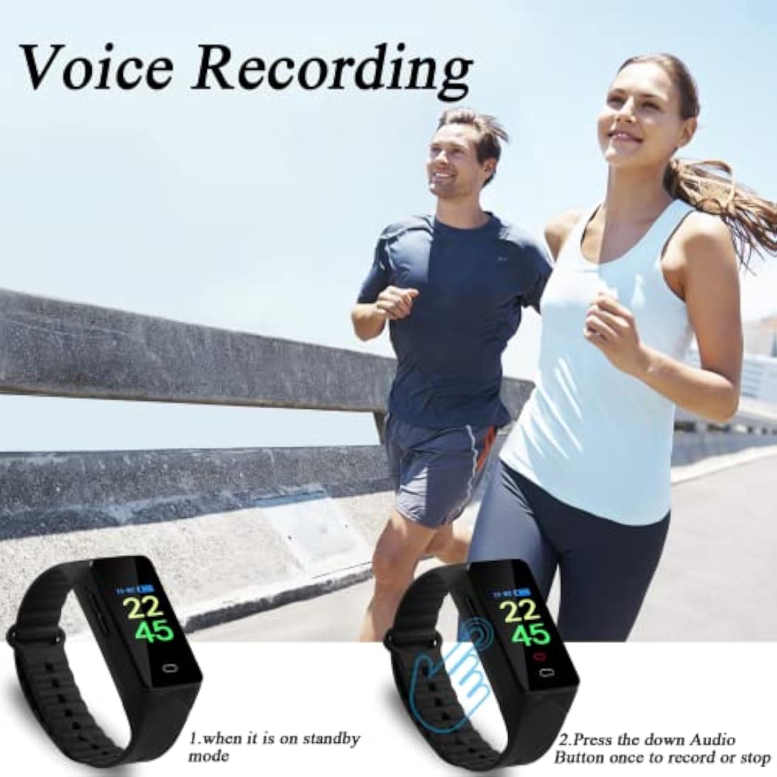 OTADUG 1080P Spy Camera Fitness Tracker | Hidden Wearable Watch with 32GB