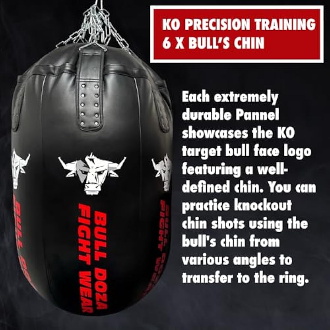 Bull Doza Bullet Punch Bag | 100kg Heavy-Duty Self-Fill Boxing Bag