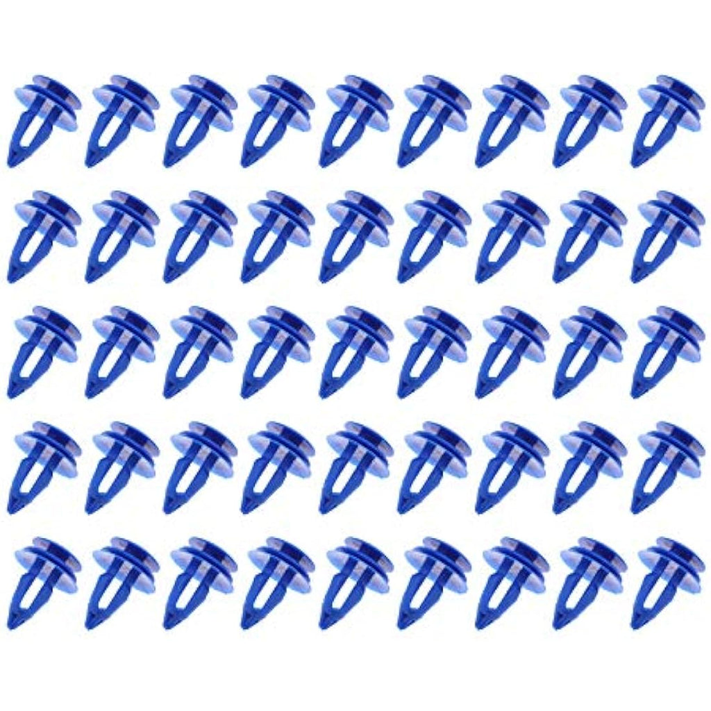 YINETTECH 50x Wheel Arch Trim Clips | Blue Plastic Fasteners for Range Rover
